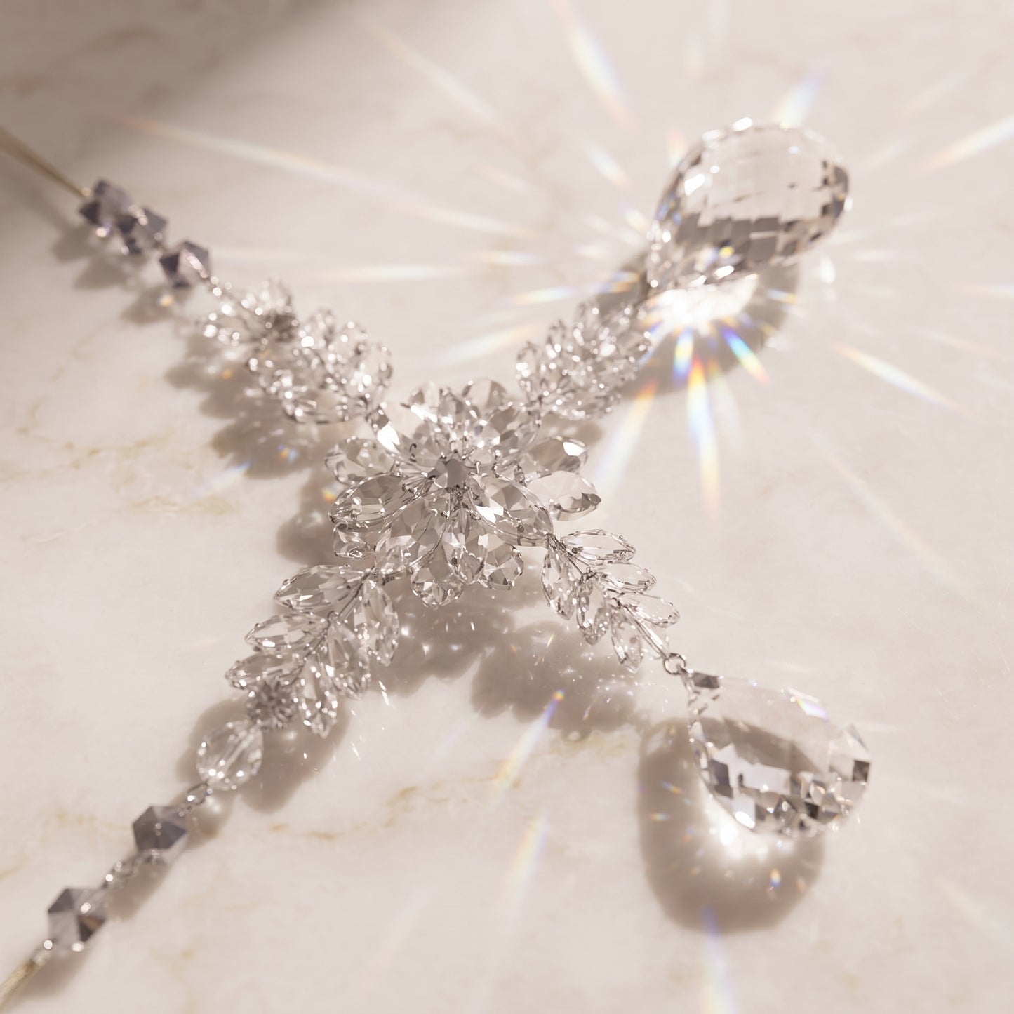 Ornamento de gota de cristal