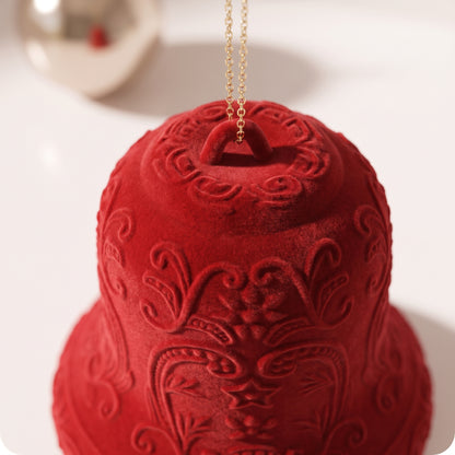 Esfera de campana roja de terciopelo