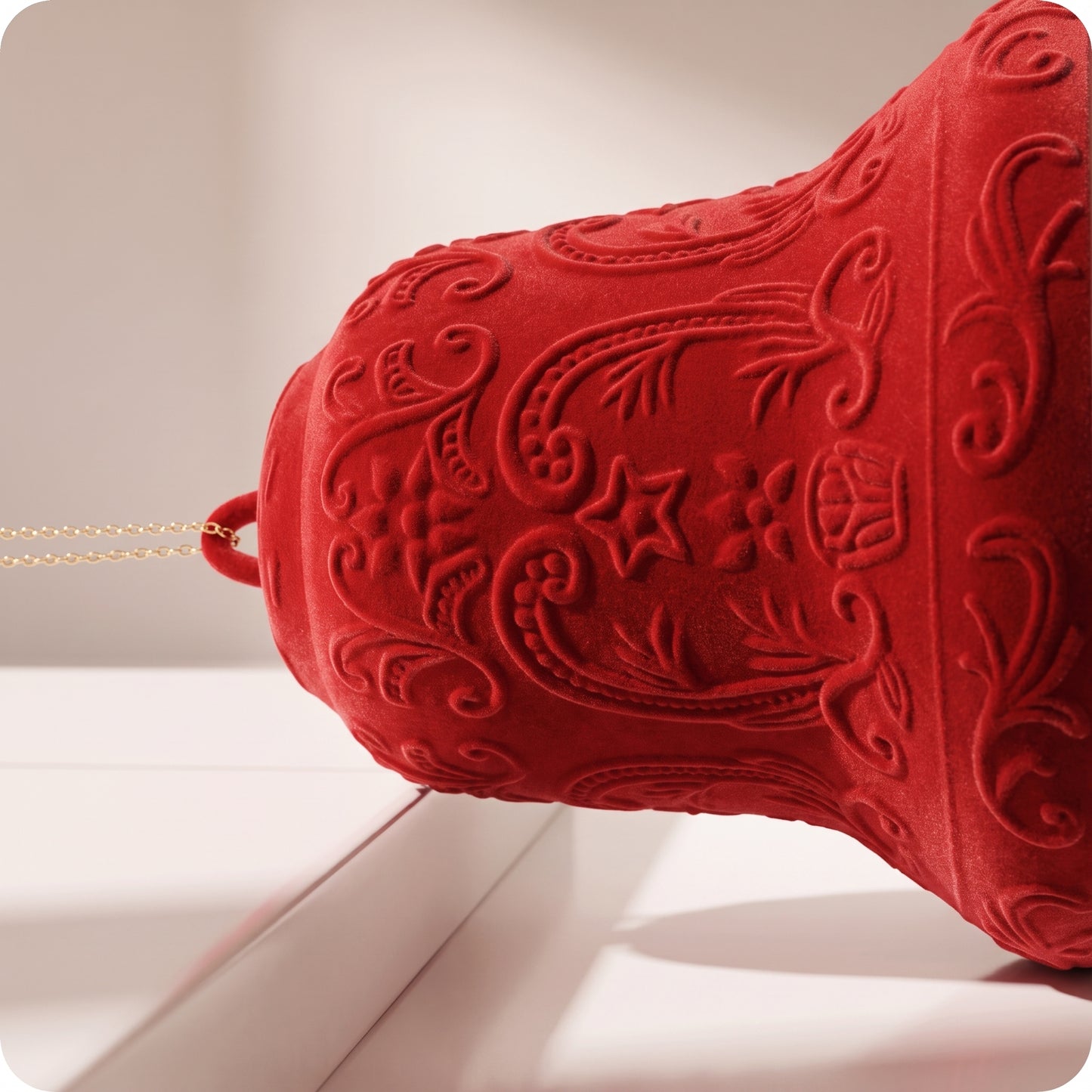 Esfera de campana roja de terciopelo