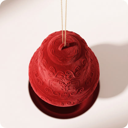 Esfera de campana roja de terciopelo