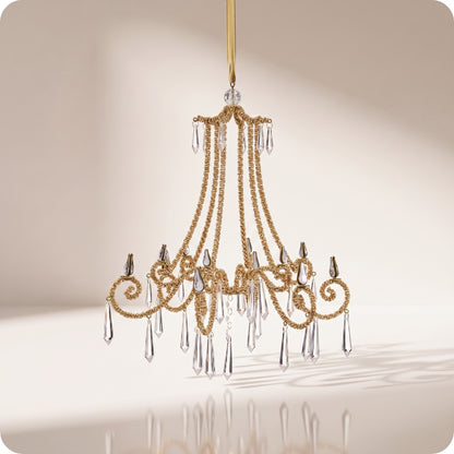 Esfera de candelabro con diamantes colgantes