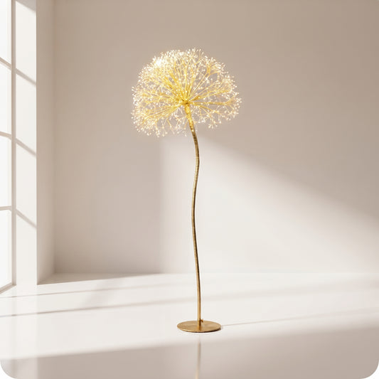 Árbol de bolas blancas con micro luces LED y resina