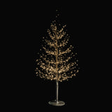 Árbol 690 luces blancas cálidas, adaptador UL IP44, base de resina, 5m cable 120cm Negro 1U/U