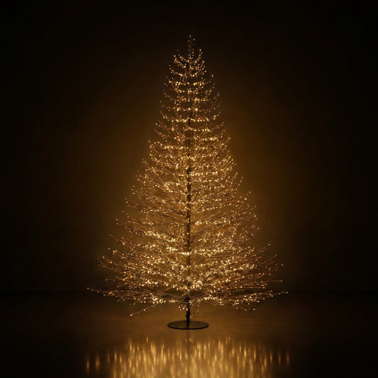 Árbol negro de puntos negro con luz calida 300 cm